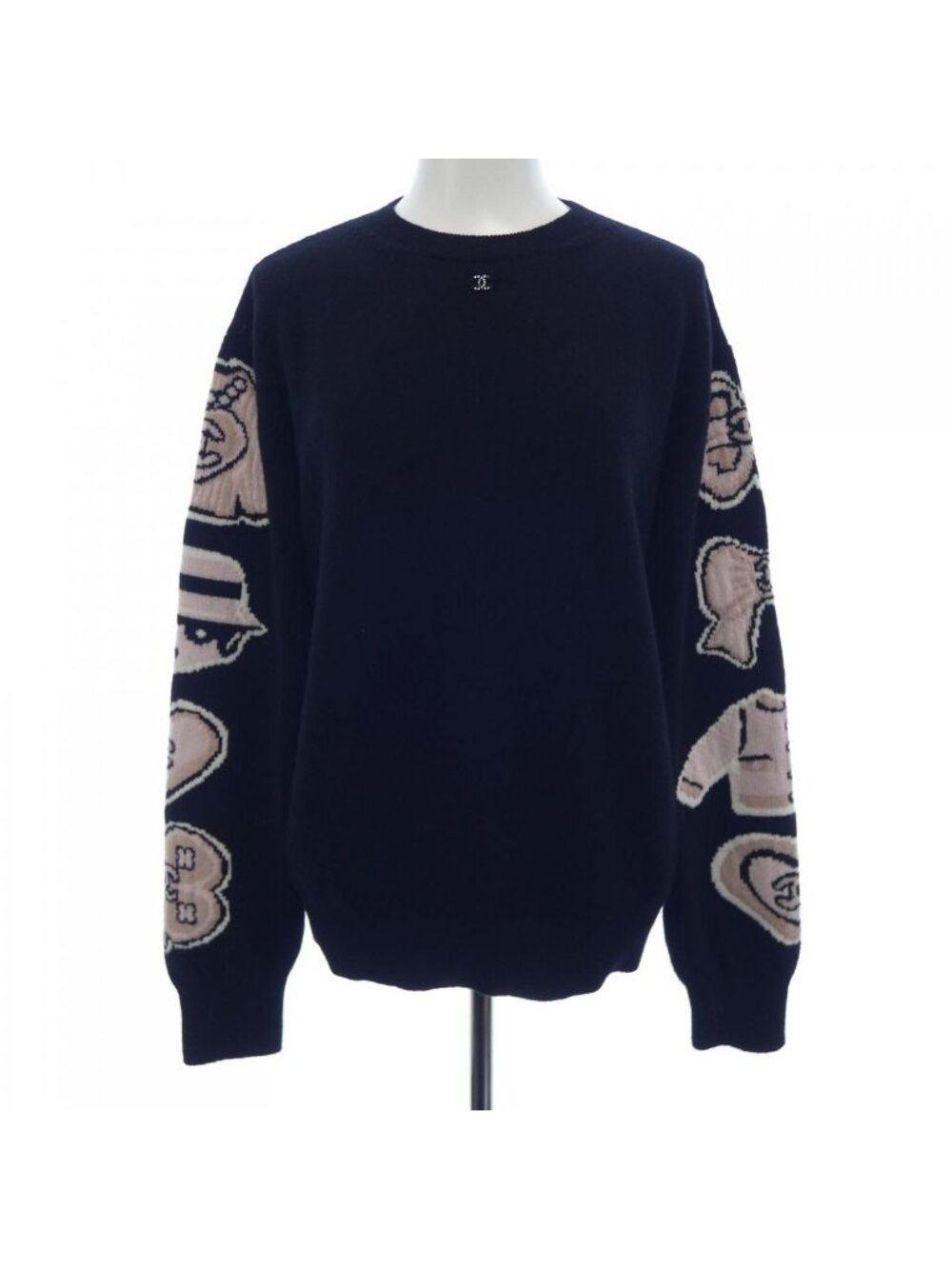 Chanel Knit Top Cashmere Black Translucency